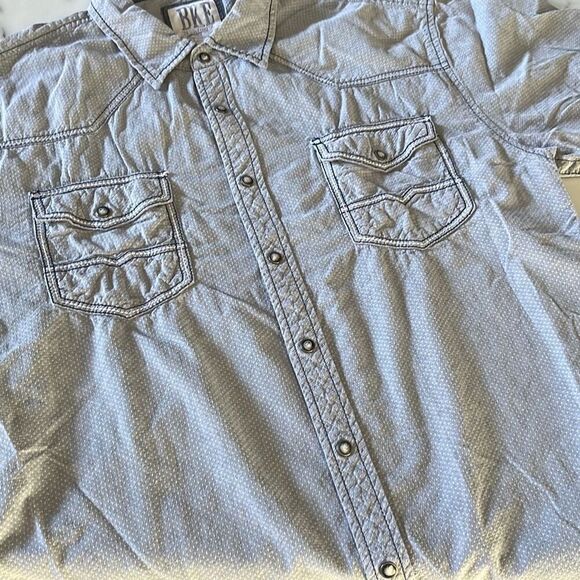 BKE Western Style Short Sleeve Button Front Mens XXL - Picture 1 of 16